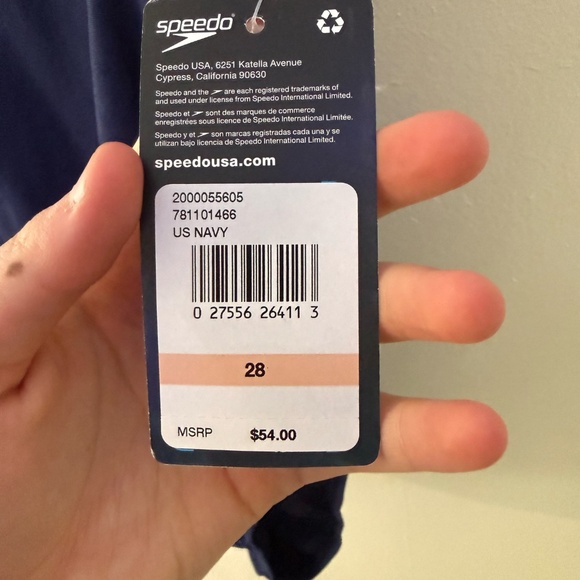 Womens Speedo Navy Blue Lifeguard Swim Suit sz 28 NWT - Picture 3 of 4